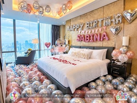  Trang trí trọn gói sinh nhật bong bóng mẫu 621 