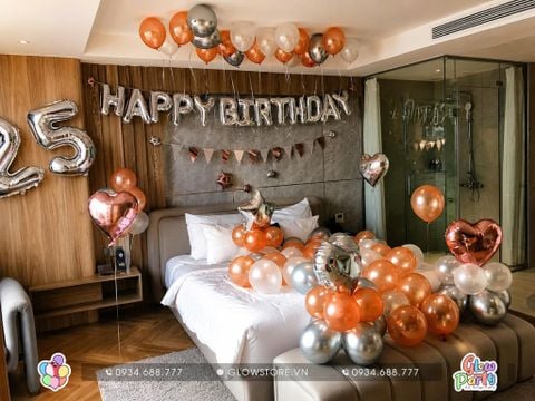 Trang trí trọn gói sinh nhật bất ngờ tại nhà, khách sạn, Phòng ngủ mẫu 607 