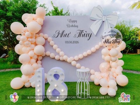 Sinh nhật Nữ- Trang Trí background và bàn tiệc sinh nhật