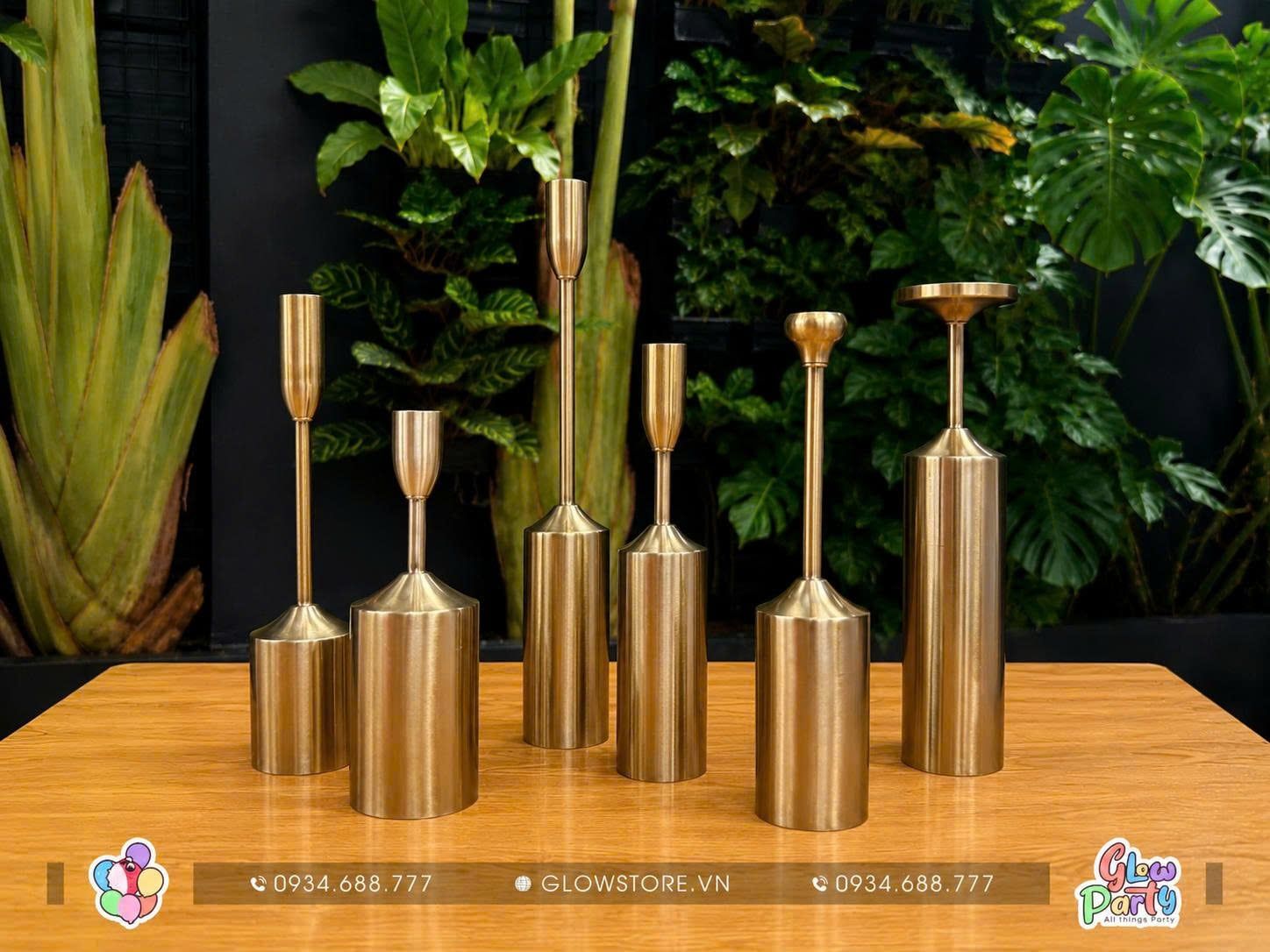 Thuê Bộ 6 chân nến đồng