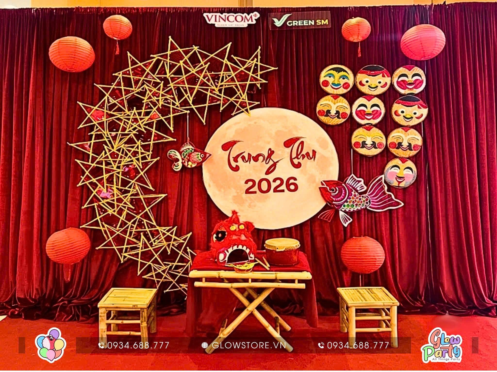 Trang trí trọn gói Background Trung Thu mẫu 634