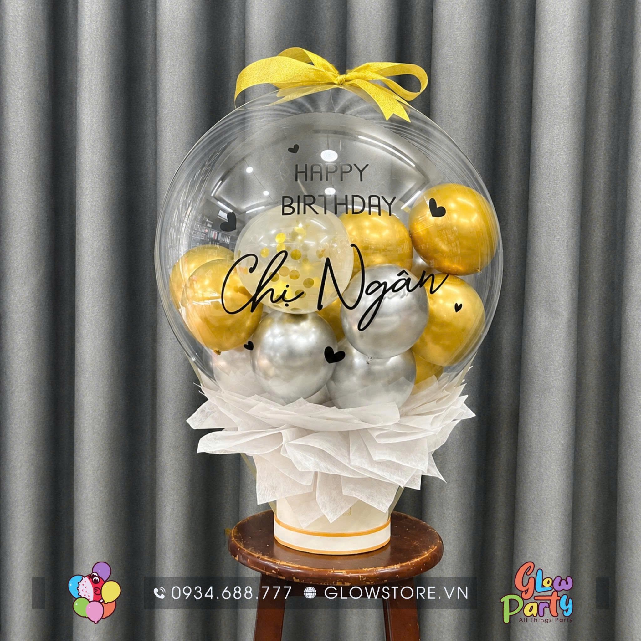 Hộp quà bong bóng kéo tiền mẫu 15