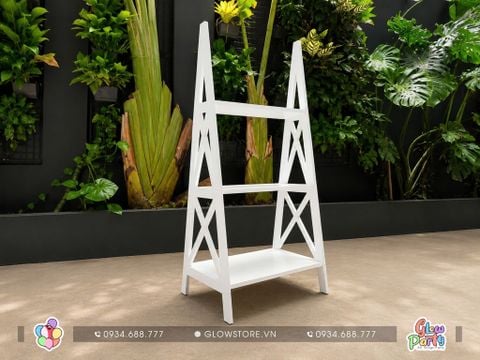Cho Thuê Kệ Chữ A 3 Tầng – Kệ Gỗ Decor Trưng Bày 