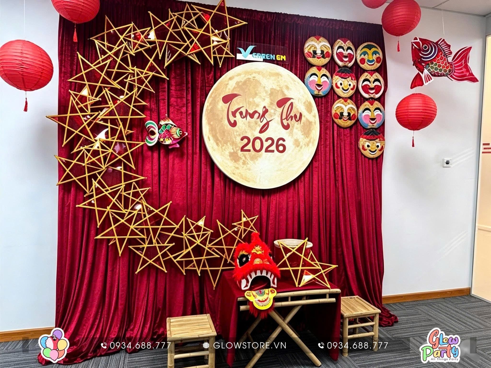 Trang trí trọn gói Background Trung Thu mẫu 637