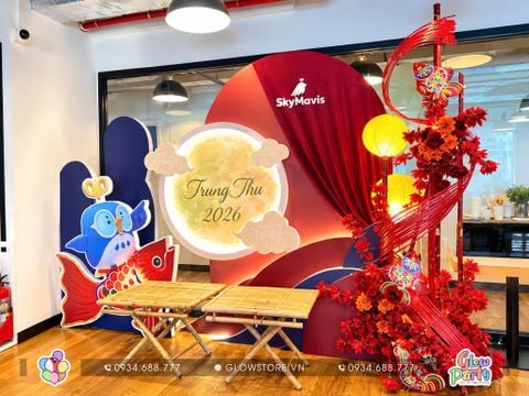 Trang Trí Backdrop Trung Thu 3m5 x 2m5 – Đêm Hội Trăng Rằm Ấm Cúng & Đậm Chất Dân Dân Dân Gian Tại Sky Mavis 