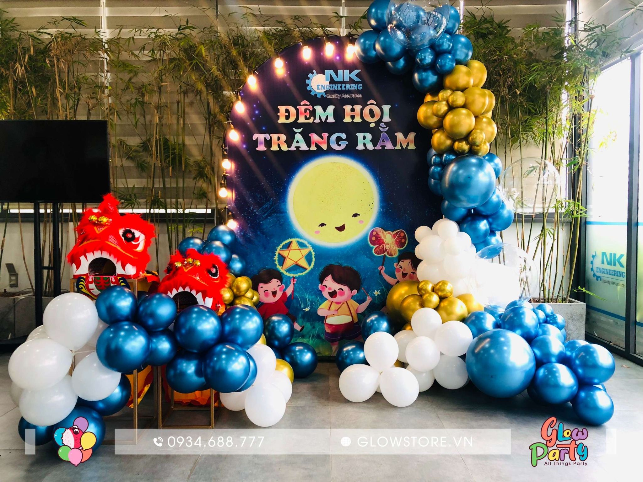 Trang trí trọn gói Background Trung Thu mẫu 592