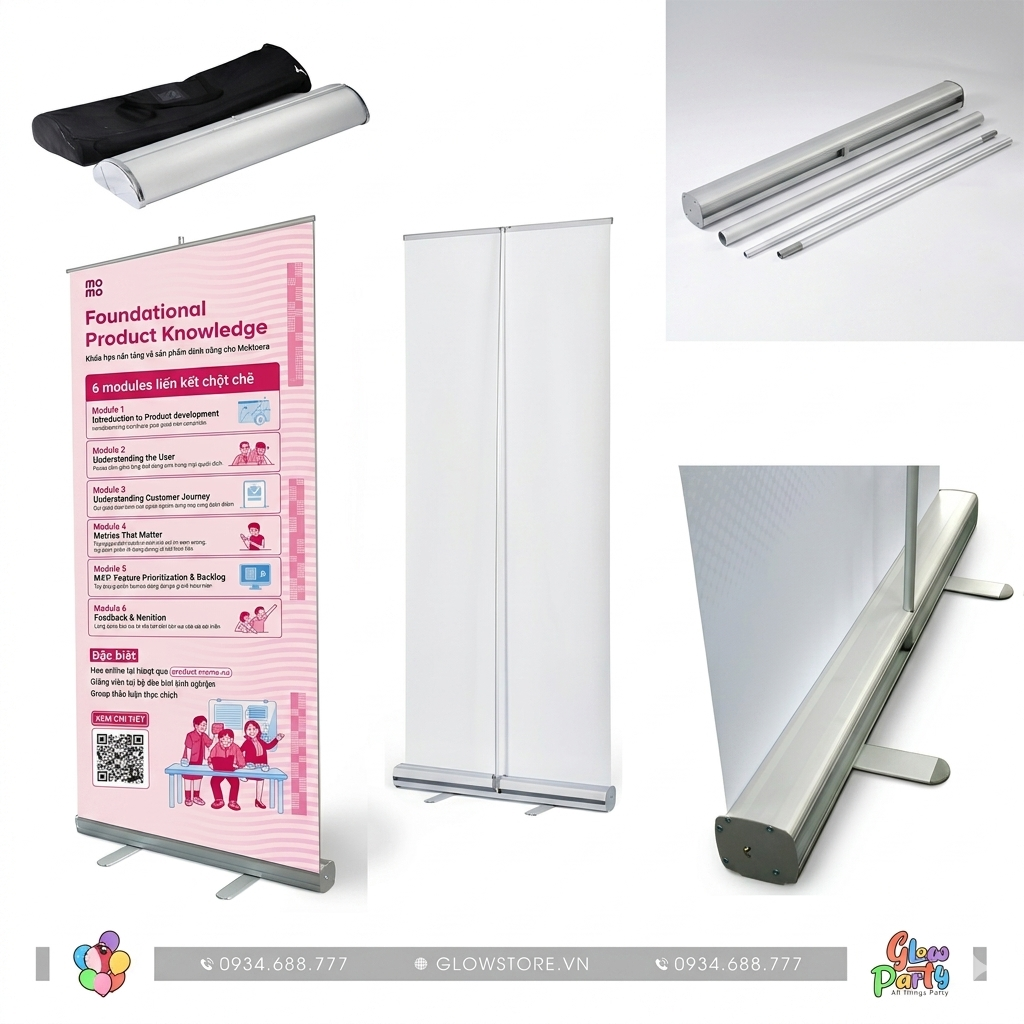 Standee chân cuốn 80 x 200cm