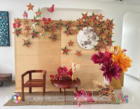 Gói trang trí sự kiện Trung Thu phong cách dân gian traditional, trang trí trung thu 2026