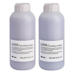 Combo Gội/Xả Davines LOVE Smoothing mềm mượt dành cho tóc thô xơ (2 kích thước)