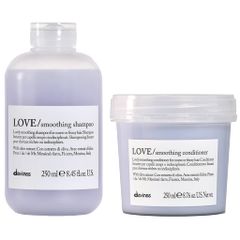 Combo Gội/Xả Davines LOVE Smoothing mềm mượt dành cho tóc thô xơ (2 kích thước)