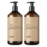 Combo Gội/Xả phục hồi hư tổn Nashi Argan - 1000 ml