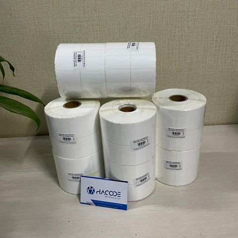  Decal PVC (40x20)mm x 50m 2 tem/hàng (bo góc) 