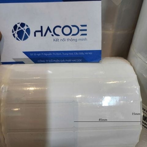 Giấy decal (45x15)mm x 50m