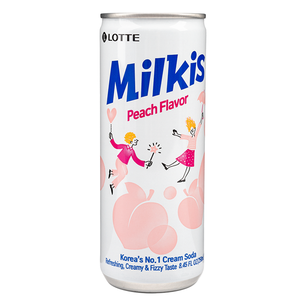  NƯỚC CÓ GAS MILKIS VỊ SỮA CHUA ĐÀO 250ML 
