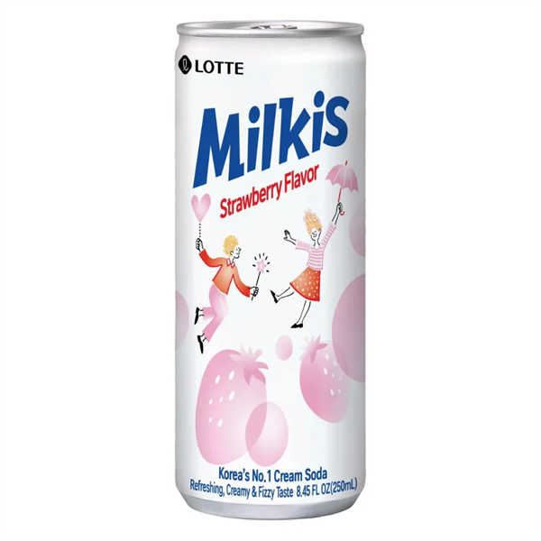  NƯỚC CÓ GAS MILKIS VỊ SỮA CHUA DÂU 250ML 