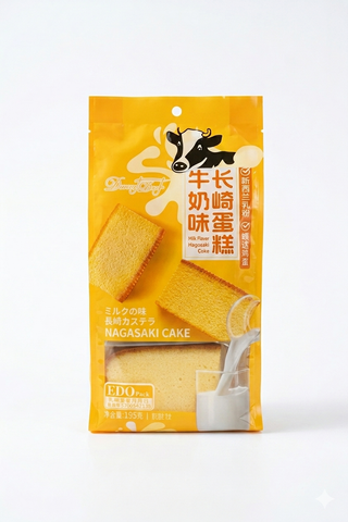  BÁNH BÔNG LAN NAGASAKI VỊ SỮA EDO PACK 195G 