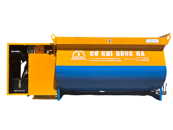Máy trộn bê tông bồn ngang Hồng Hà 5 m3