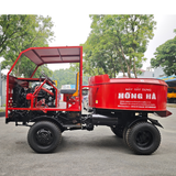 Máy trộn bê tông tự hành Hồng Hà động cơ 4 máy