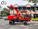 Máy trộn bê tông tự cấp liệu Hồng Hà gầu ghíp