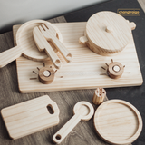 Bộ đồ chơi nhà bếp nấu ăn cho bé bằng gỗ
