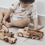Combo 4 Xe Công Trình - Đồ Chơi Gỗ Trẻ Em Chàng Trai Gỗ