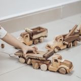 Combo 4 Xe Công Trình - Đồ Chơi Gỗ Trẻ Em Chàng Trai Gỗ