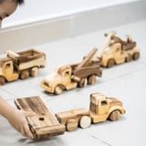 Combo 4 Xe Công Trình - Đồ Chơi Gỗ Trẻ Em Chàng Trai Gỗ