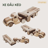 Combo 4 Xe Công Trình - Đồ Chơi Gỗ Trẻ Em Chàng Trai Gỗ