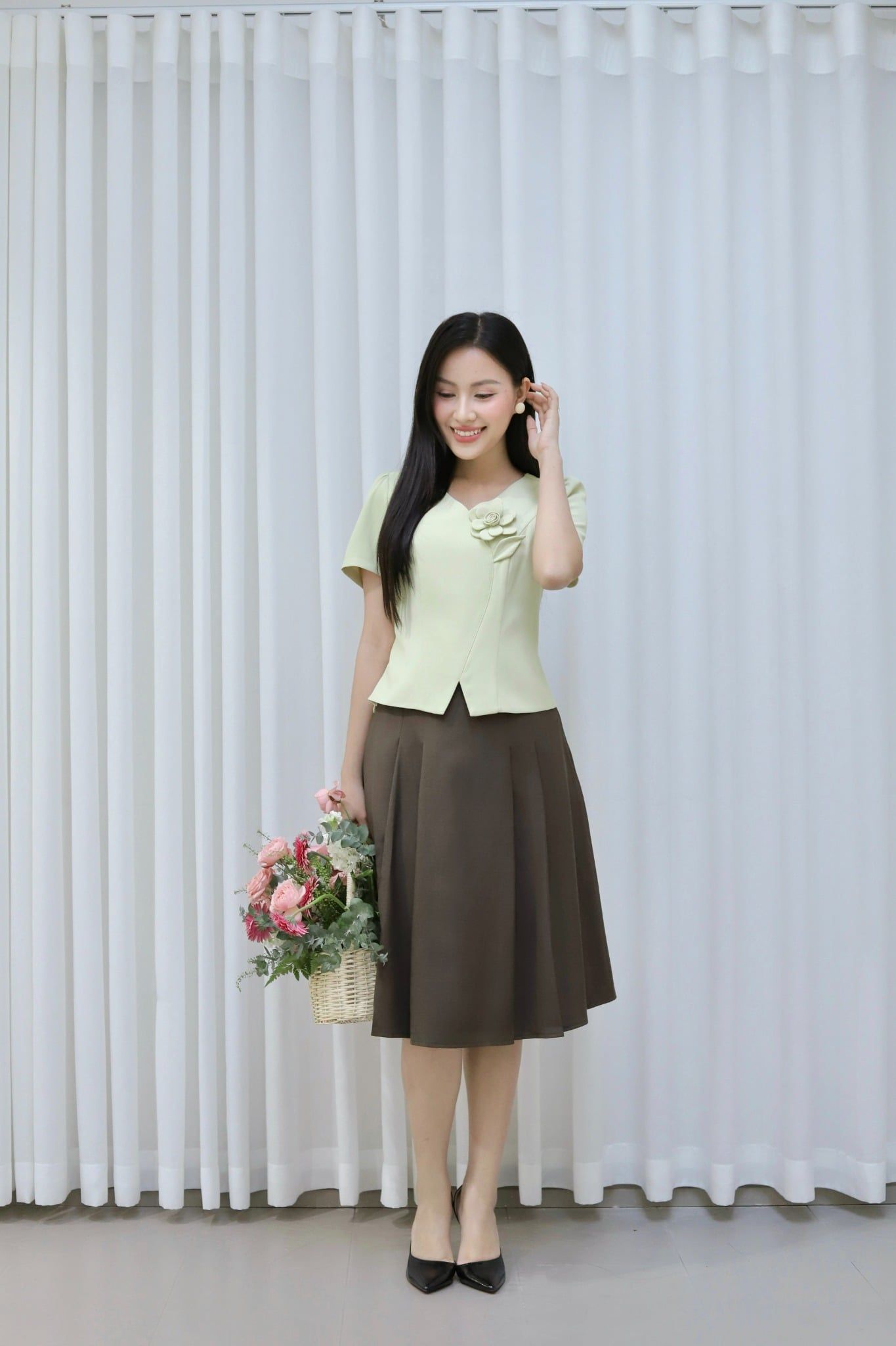  CHÂN VÁY XẾP LY 933 