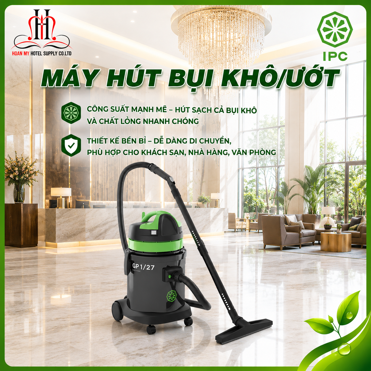  Máy hút bụi khô/ướt GP 1/27 W&D 