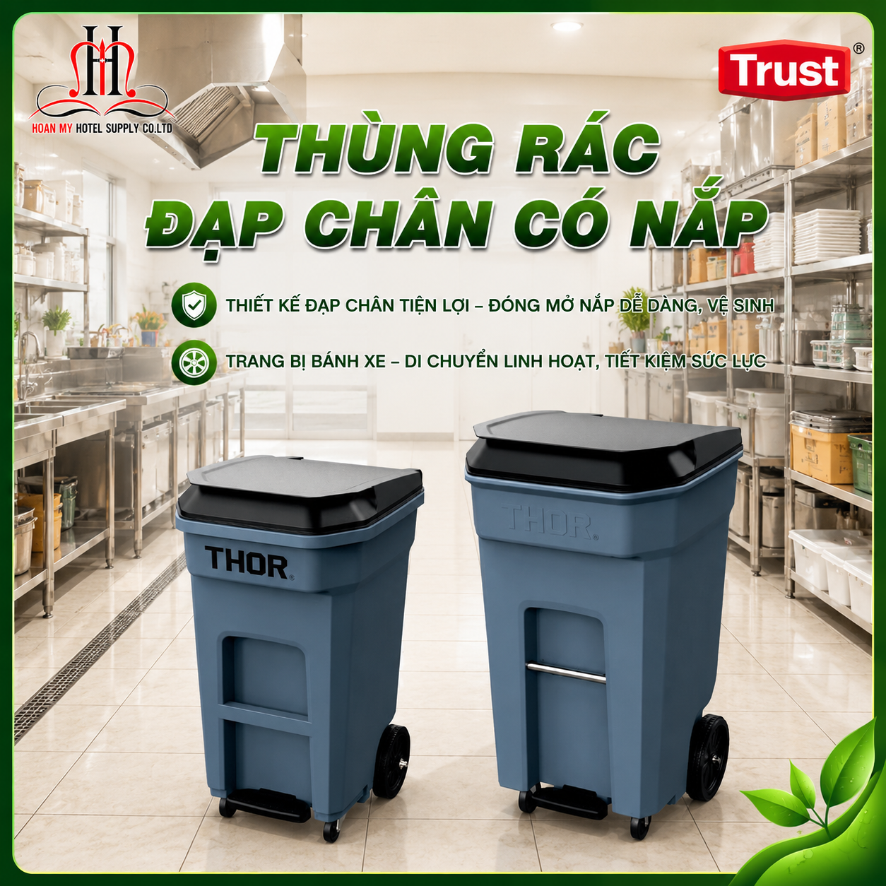  Thùng chứa có bánh xe 