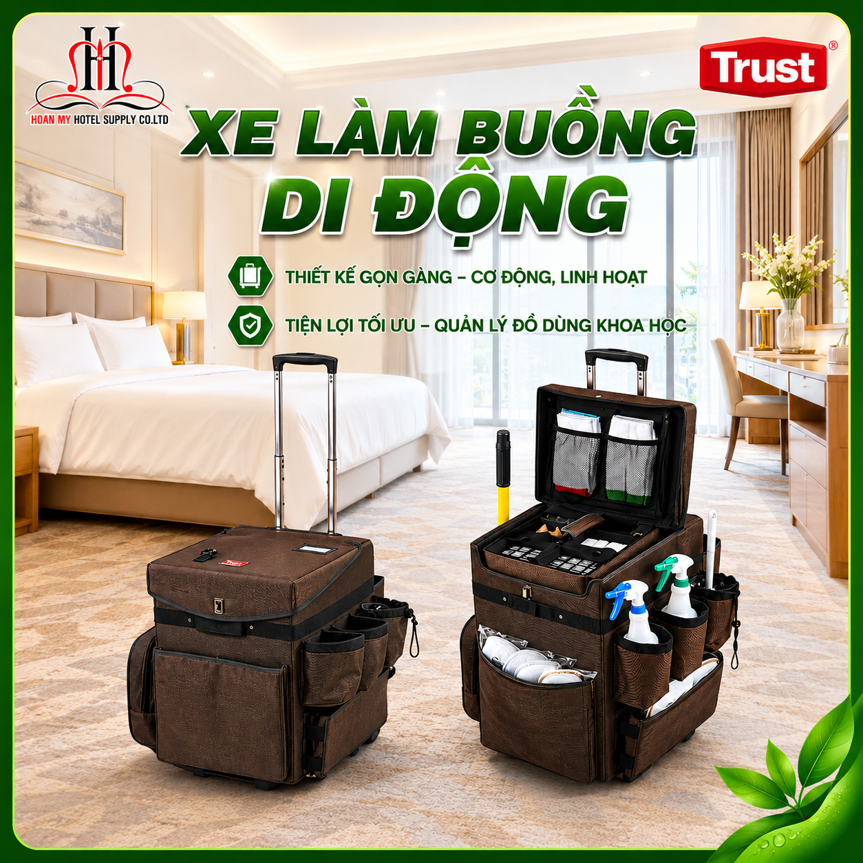  Xe đẩy phục vụ phòng 