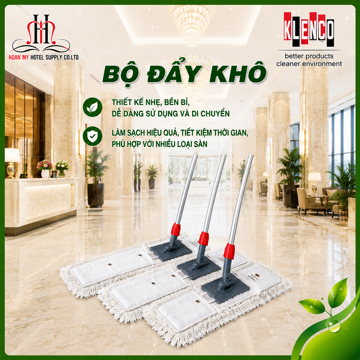  Bộ lau khô Klenco 