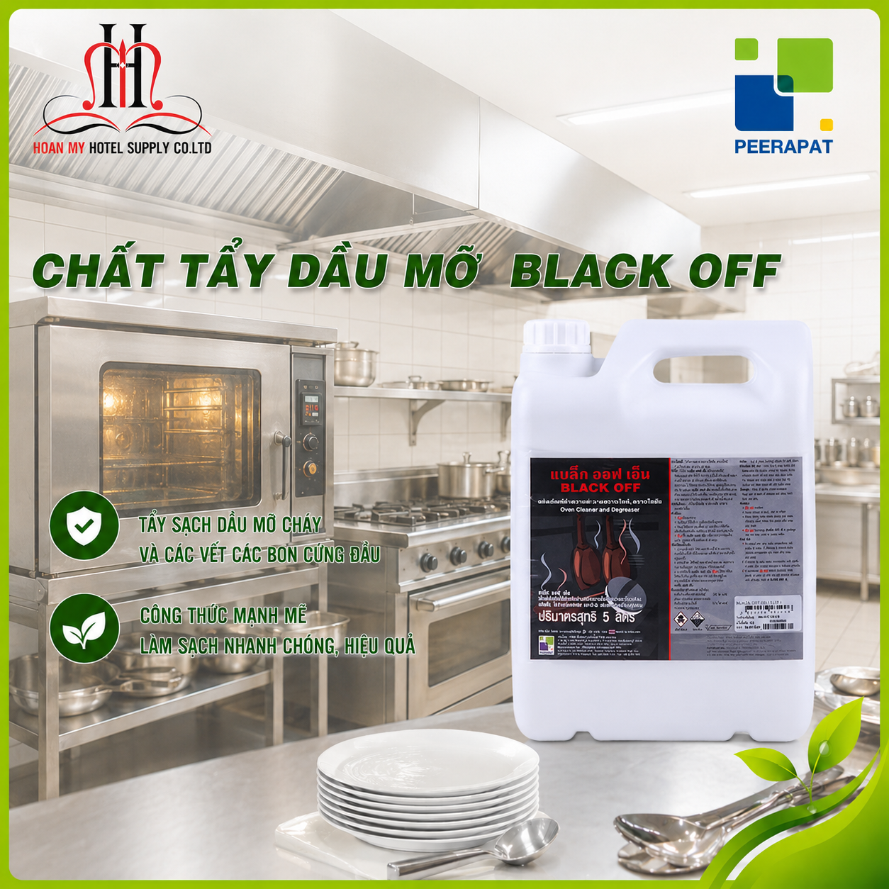  Chất tẩy chuyên dụng dầu mỡ trên bếp nấu Black off 