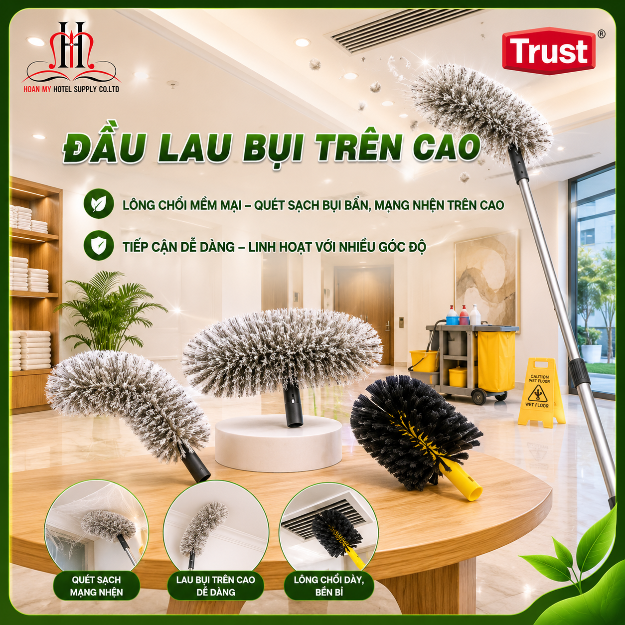  Chổi quét bụi trên cao 