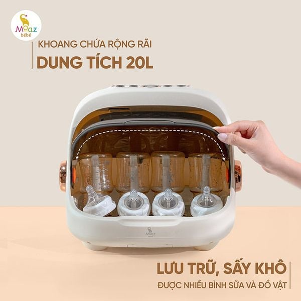 Máy úp bình sữa tiệt trùng sấy khô UVC ION Moaz BéBé MB044 | Chính hãng