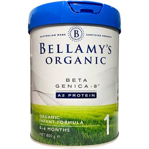 Dòng sữa hữu cơ Bellamy's Organic A2 Protein các số 1, 2, 3 hộp 800g nhập khẩu từ Úc, dành cho bé.