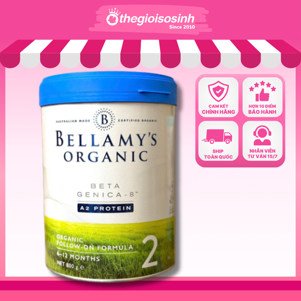 Sữa Công Thức Bellamy's Organic A2 Protein Số 1, 2, 3 - Hữu Cơ Cao Cấp Úc 800g