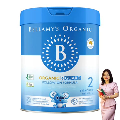 ữa Bellamy’s Organic Guard Lactoferrin Số 2 800g – Dành cho bé 6-12 tháng tuổi.