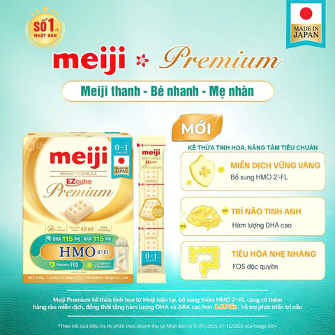 Sữa Meiji Premium bổ sung HMO và tăng cường DHA