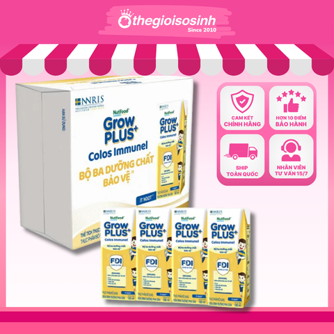 Sữa Nước Nuti Growplus Colos Immunel Vàng 110ml và 180ml