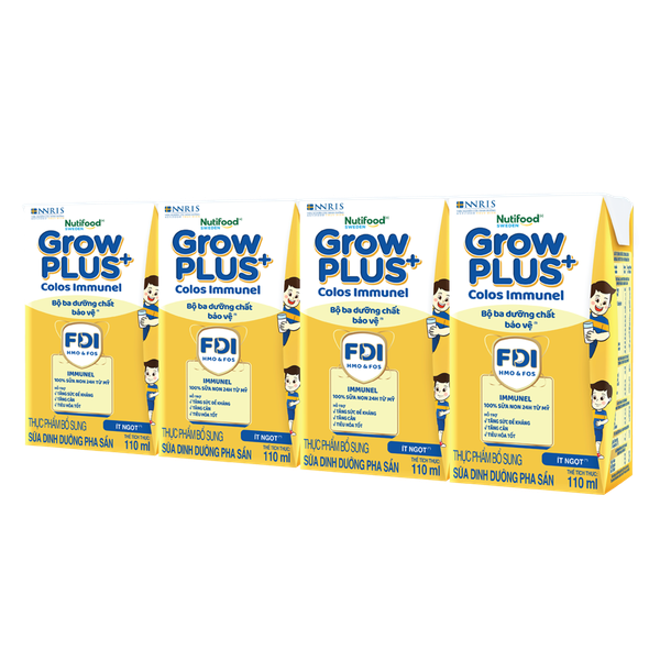 Sữa Nước Nuti Growplus Colos Immunel Vàng 110ml và 180ml