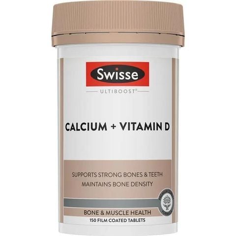 Bổ sung Canxi + Vitamin D Swisse 150 viên