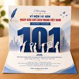 Thiết kế thiệp Báo Chí Cách Mạng Việt Nam 21/6 với phong cách hiện đại sang trọng