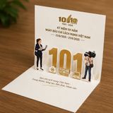 Thiệp Pop Up 3D kỷ niệm 101 năm Ngày Báo Chí Cách Mạng Việt Nam 21/6/2026 cao cấp