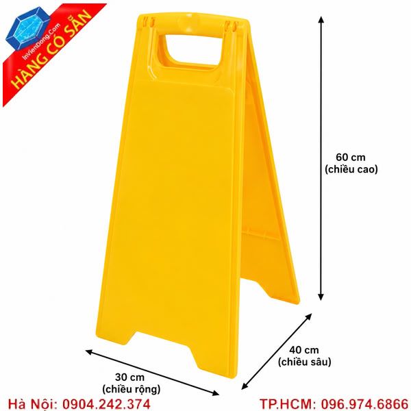 Biển cảnh báo chữ A màu vàng cảnh báo nguy hiểm
