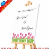 Bản trang trí tiệc cầu hôn thiết kế theo yêu cầu, biển tỏ tình phong cách hiện đại