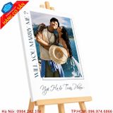 Bảng trang trí tiệc cầu hôn lãng mạn thiết kế theo yêu cầu bởi In Viễn Đông