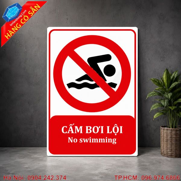 Biển báo cấm bơi chống nước độ bền cao