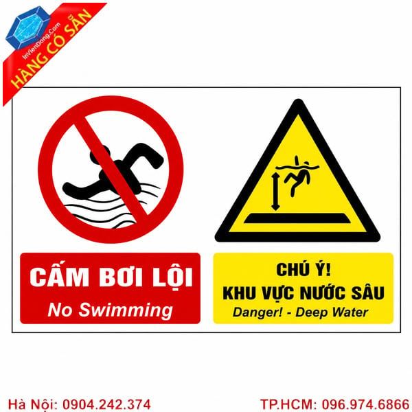 Biển báo cấm bơi chống nước độ bền cao